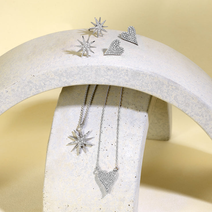  Sterling Silver 0.18ct Diamond Star Necklace. Bichsel Jewelry in Sedalia, MO. Matching earrings available. Shop online or in-store today!