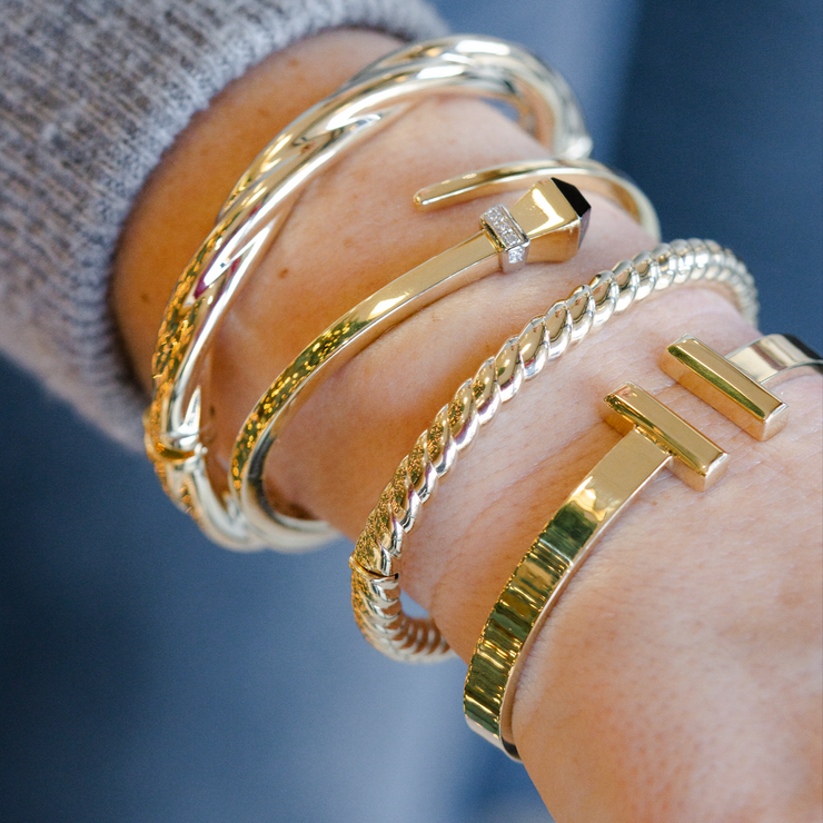 14K Yellow Gold Polished 6mm Bar Cuff Bangle Bracelet. Bichsel Jewelry in Sedalia, MO. Shop bangle bracelet styles online or in-store today!
