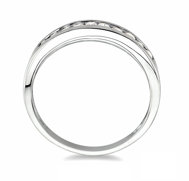 14K White Gold 0.25ct Channel Set Round Diamond Band. Bichsel Jewelry in Sedalia, MO. Shop wedding bands and diamond rings online or in-store today!