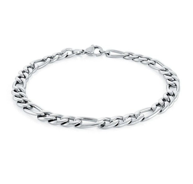 6mm Premium 316L Grade Stainless Steel Figaro Chain Bracelet, 8.5". Men's Jewelry in Sedalia, MO. Shop chain styles online or in-store today!
