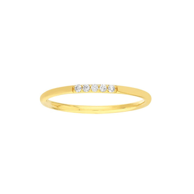 14K Polished Yellow Gold Round Diamond-Accented Stackable Ring. Bichsel Jewelry in Sedalia, MO. Shop rings online or in-store today!