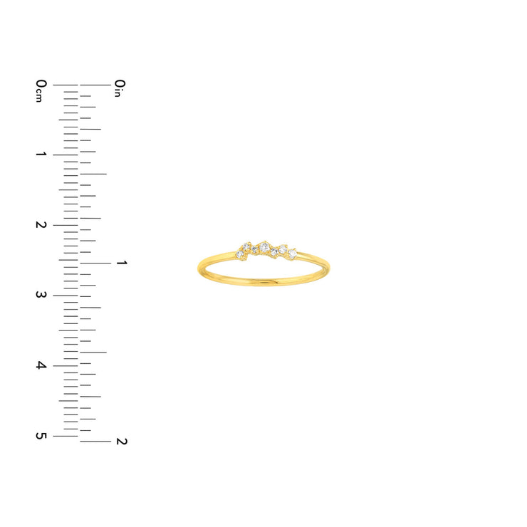 14K Polished Yellow Gold Diamond-Accented Dainty Stackable Ring. Bichsel Jewelry in Sedalia, MO. Shop rings online or in-store today!