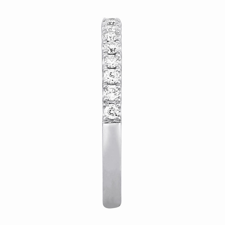 14K White Gold Lab Grown Round Diamond Band