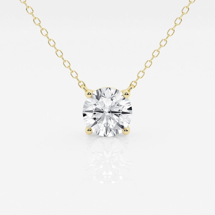 14K Yellow Gold 1.21ct Round Solitaire Lab Grown Diamond Pendant. Bichsel Jewelry in Sedalia, MO. Shop diamond styles online or in-store today!