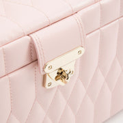 WOLF Caroline Medium Jewelry Storage Case in 'Rose Quartz.' Handmade Leather Case with Gold Hardware and Travel Box. LusterLoc™ Anti-Tarnish Protection. Bichsel Jewelry in Sedalia, MO. Shop online or in-store today!