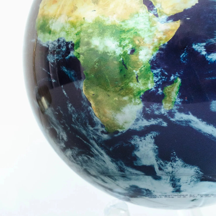 Earth with Clouds 4.5" or 6" MOVA Globe with Acrylic Base. NASA Satellite Imagery. Powered by Solar Ambient Light & Magnets. No cords or batteries needed. Shop online or in-store today!