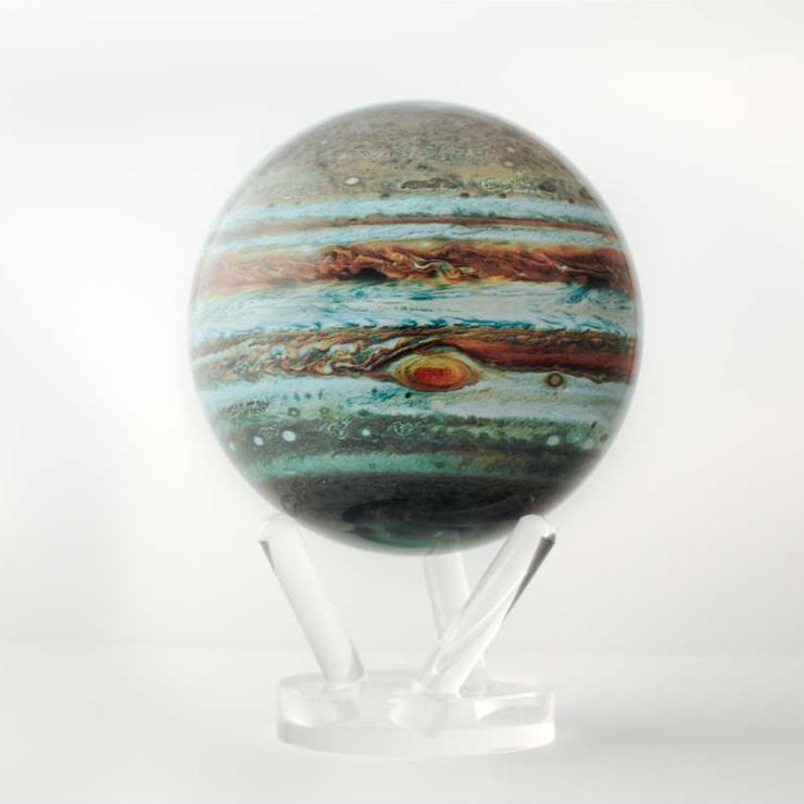 4.5" or 6" Jupiter MOVA Globe with Acrylic Base. NASA Imagery. Powered by Solar Ambient Light & Magnets. No cords or batteries needed. Shop online or in-store today!