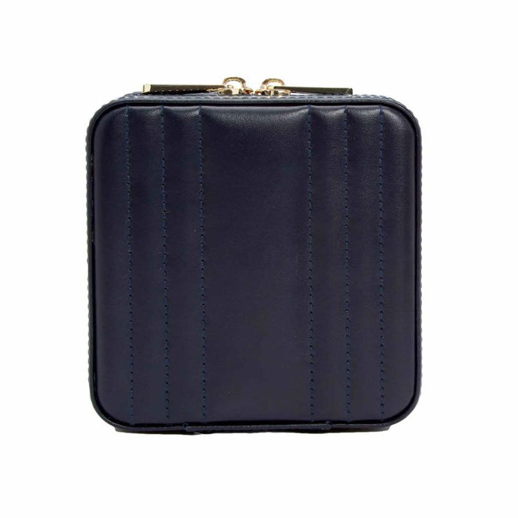WOLF Maria Small Zip Case in 'Navy'. Travel Storage Case with Mirror & Gold Hardware. LusterLoc™ Anti-Tarnish. Bichsel Jewelry Sedalia, MO. Shop online or in-store today!