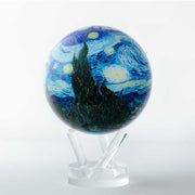 4.5" Van Gogh's Starry Night Artwork MOVA Globe with Acrylic Base. Powered by Ambient Light & Magnets. No cords or batteries needed. Shop online or in-store today!