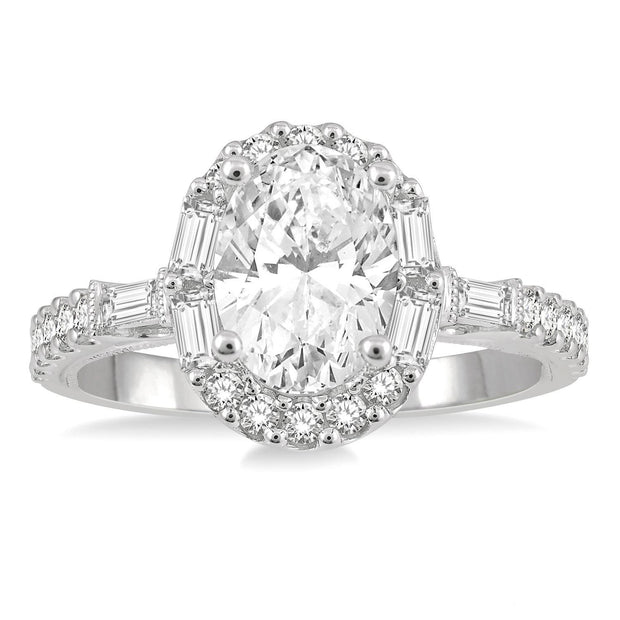 Oval Semi-Mount Engagement Ring