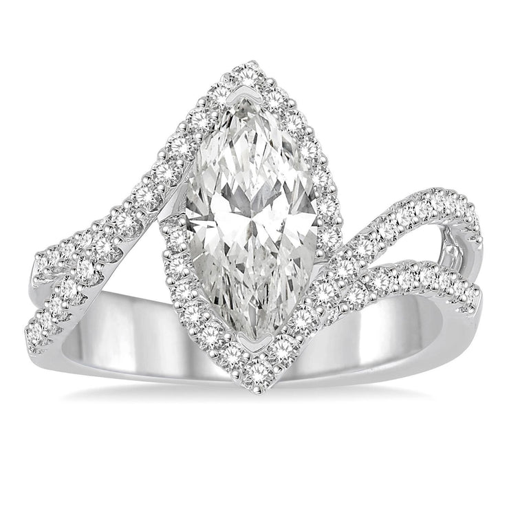 Marquise Semi-Mount Engagement Ring