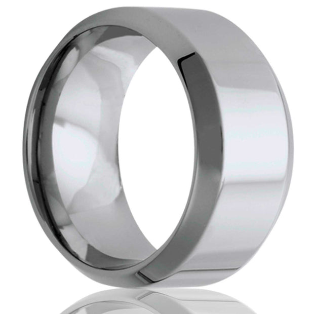 Tungsten Beveled Edge Band