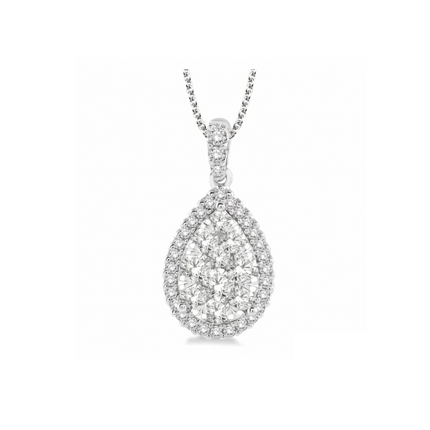 Pear Shape Lovebright Diamond Pendant