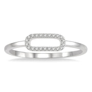 14K White Gold Stackable Diamond Link Ring