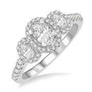 Oval Diamond Three-Stone Engagement Ring