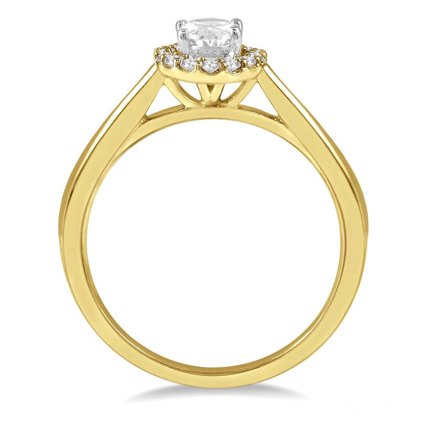 Oval Diamond Engagement Ring with Halo
