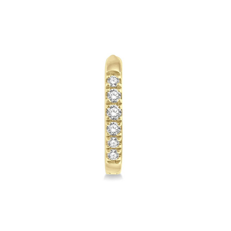 10K Yellow Gold Round Diamond Huggie Hoop Earrings. Bichsel Jewelry in Sedalia, MO. Shop online or in-store to find the perfect style today! 