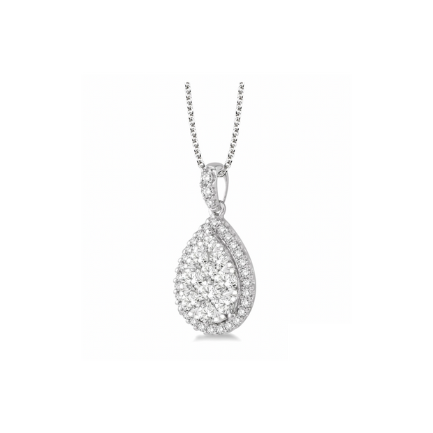 Pear Shape Lovebright Diamond Pendant