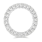 14K White Gold Oval Diamond Eternity Band