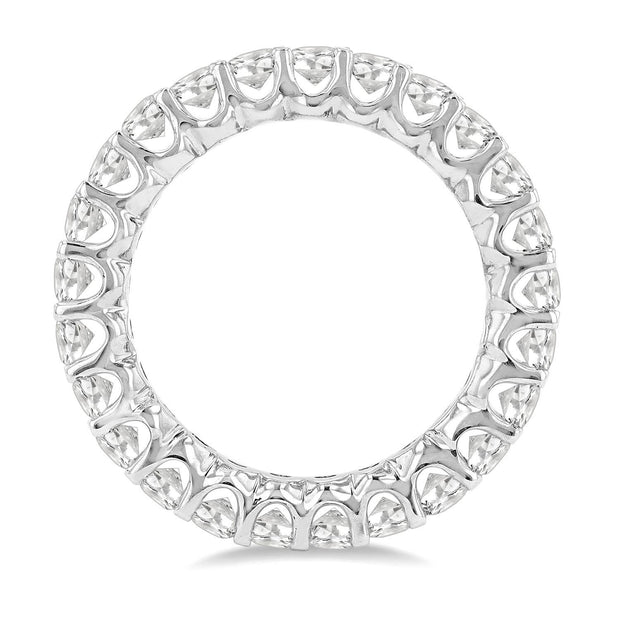 14K White Gold Oval Diamond Eternity Band