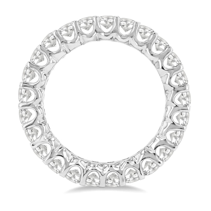 14K White Gold Oval Diamond Eternity Band