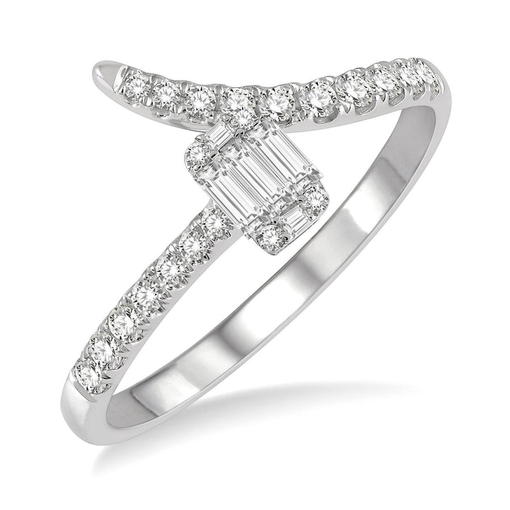 14K White Gold Fusion Diamond Wrap Ring