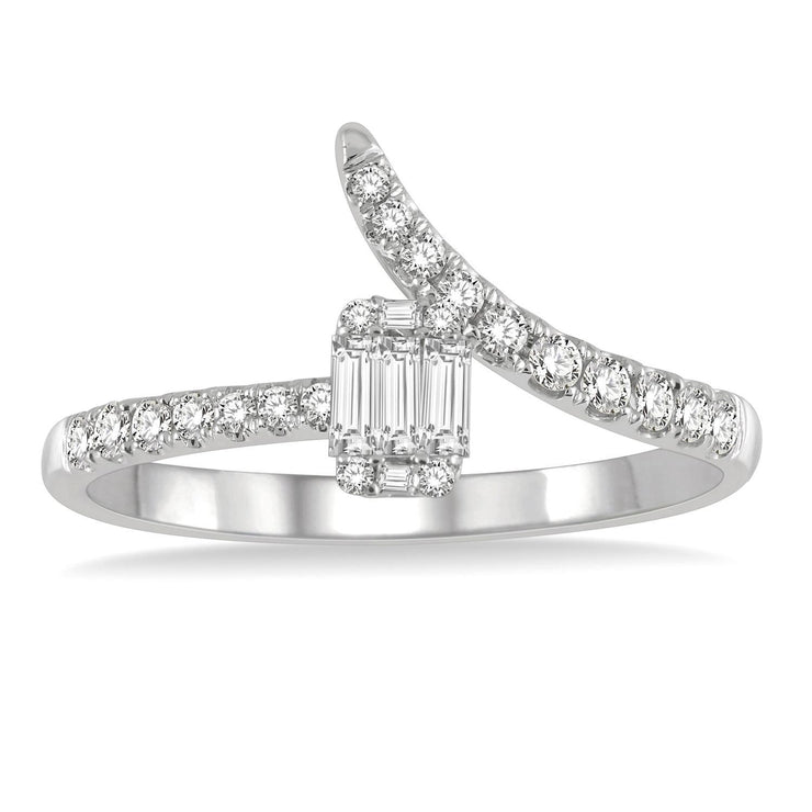 14K White Gold Fusion Diamond Wrap Ring