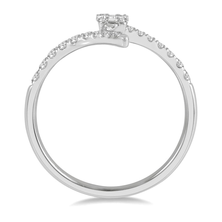 14K White Gold Fusion Diamond Wrap Ring