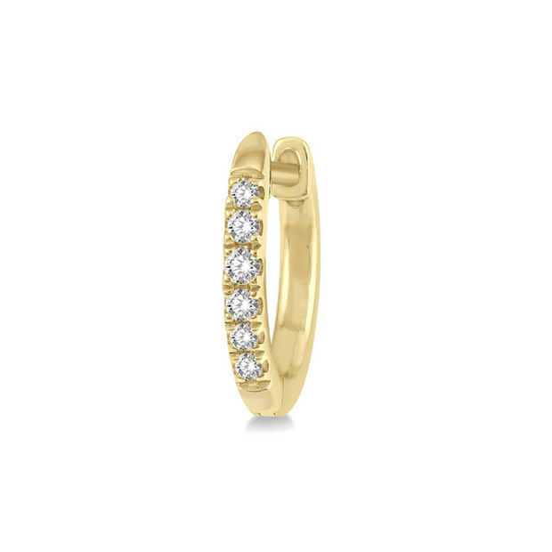 10K Yellow Gold Round Diamond Huggie Hoop Earrings. Bichsel Jewelry in Sedalia, MO. Shop online or in-store to find the perfect style today! 