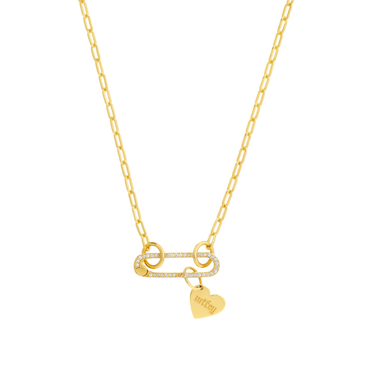 Gold diamond pushlock at Bichsel Jewelry in Sedalia, MO