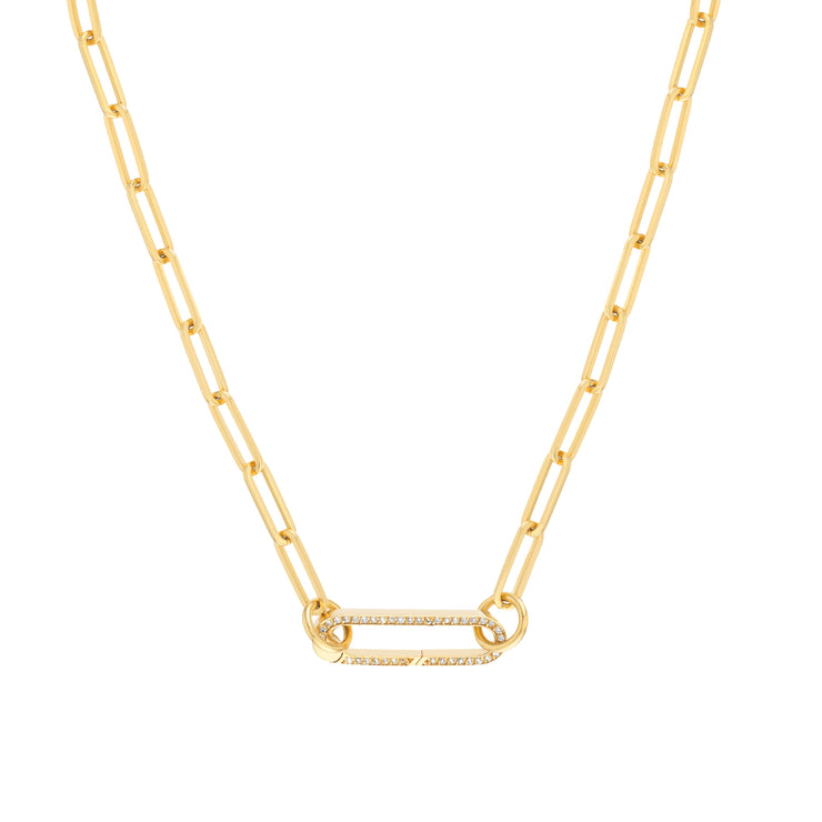 Gold diamond pushlock at Bichsel Jewelry in Sedalia, MO