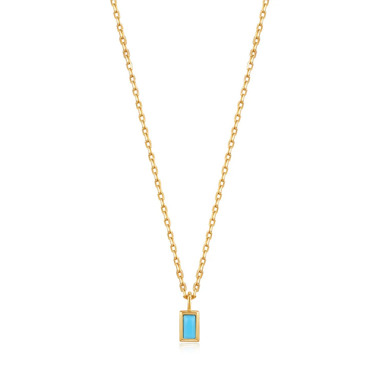 Ania Haie Gold Turquoise Drop Necklace