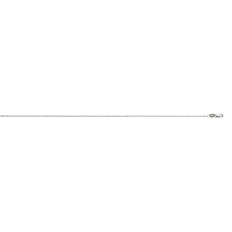 White Gold Rectangle Link Chain