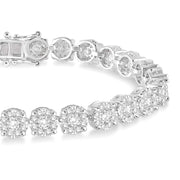 14K White Gold Lovebright Invisible Halo Diamond Tennis Bracelet