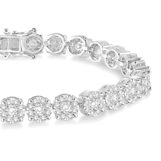 White Gold Lovebright Invisible Halo 3ct Round Diamond Tennis Bracelet. Bichsel Jewelry in Sedalia, MO. Shop online or in-store to find the perfect style today.