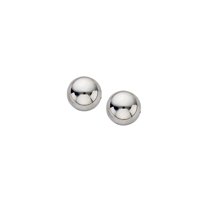 White Gold 7mm Ball Stud Earrings Bichsel Jewelry Sedalia, MO