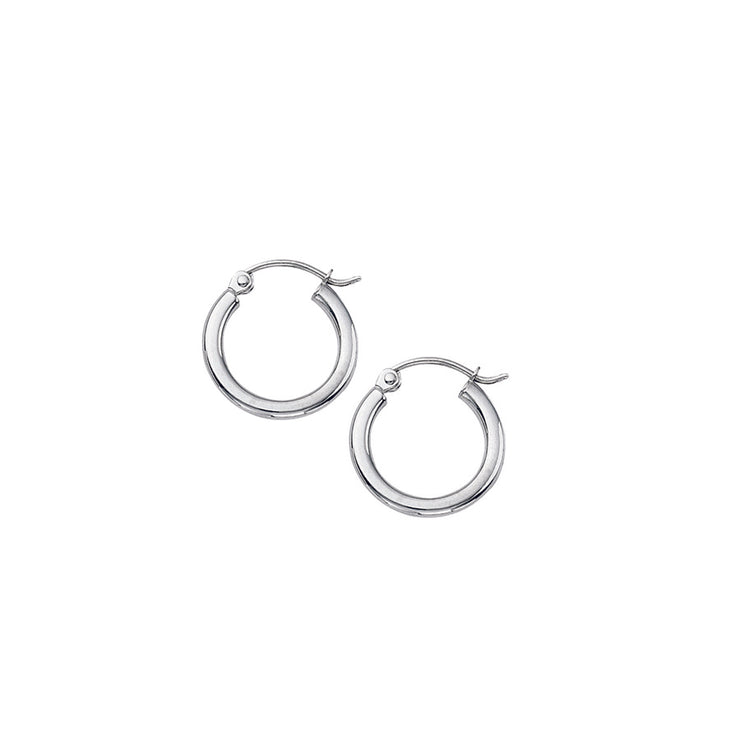 14K White Gold Hoop Earrings Bichsel Jewelry Sedalia MO