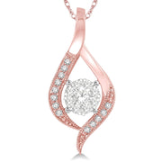 14K Rose Gold Lovebright Diamond Pendant
