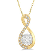 Yellow Gold & Diamond Infinity Pendant