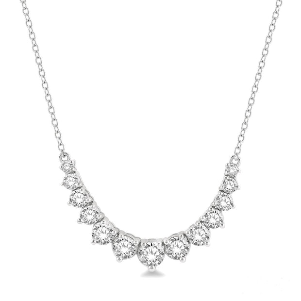 Graduated Diamond Crescent Pendant