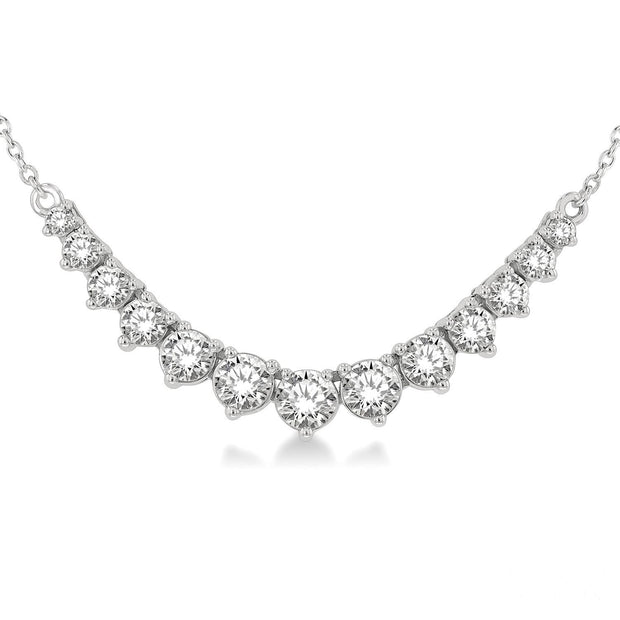 Graduated Diamond Crescent Pendant