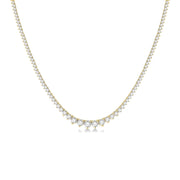 14K Yellow Gold Diamond Riviera Necklace