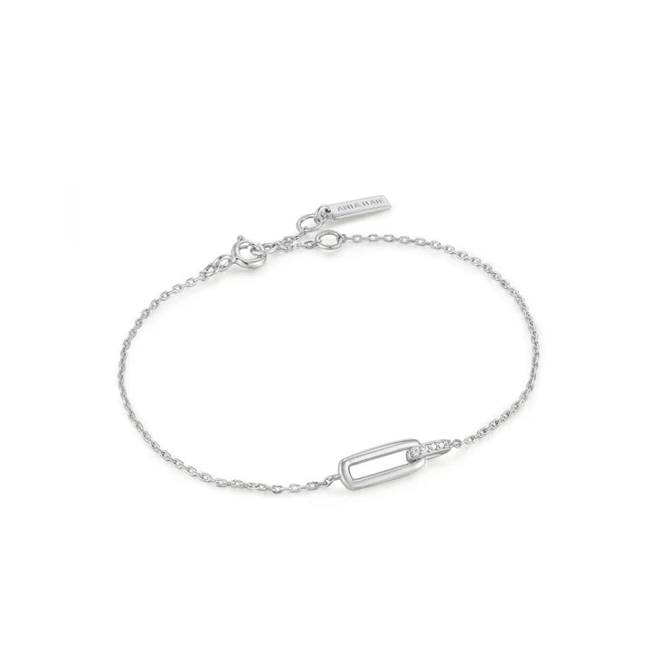Ania Haie Sterling Silver Glam Interlock Bracelet with CZ Stones. Bichsel Jewelry in Sedalia, MO. Shop online or in-store today!