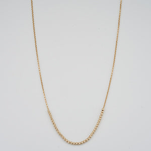 Gold Diamond-Cut Beaded Necklace