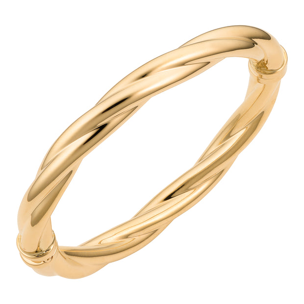 14K Yellow Gold Twisted Bangle Bracelet