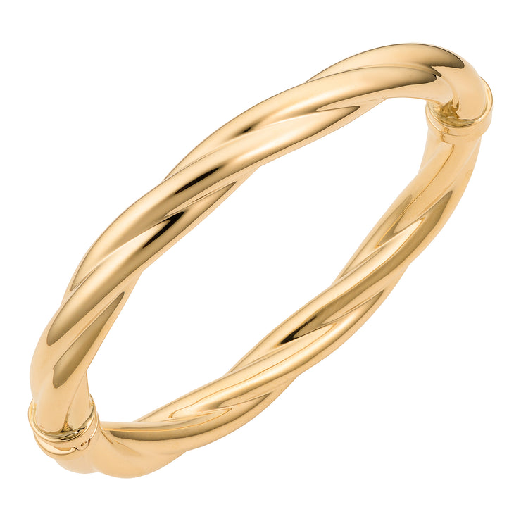 14K Yellow Gold Twisted Bangle Bracelet