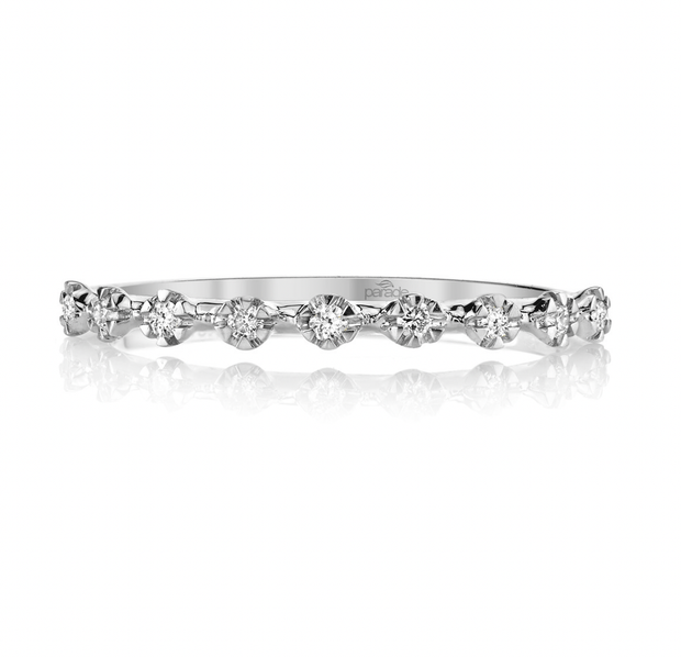 14K White Gold Parade Diamond Band