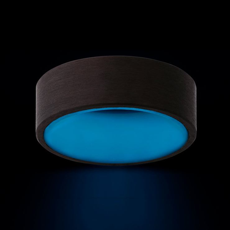 Blue Carbon Fiber Glow Band