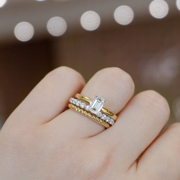Gold Emerald-Cut Solitaire Engagement Ring in Sedalia, MO at Bichsel Jewelry