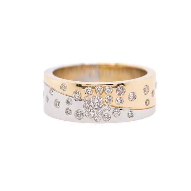 Two-Tone Diamond Confetti Ring